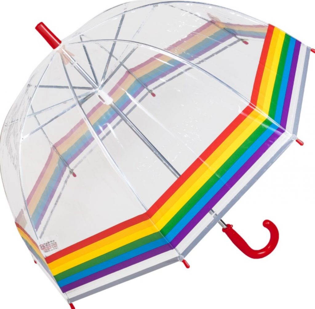 red rainbow umbrella