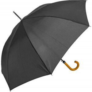 Black Wooden Handle Windproof Umbrella