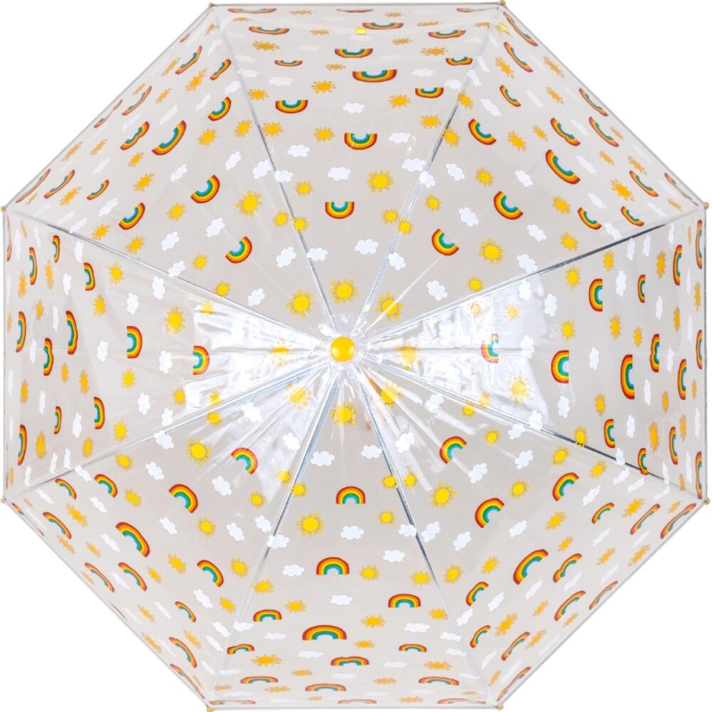 kids yellow rainbow umbrella top