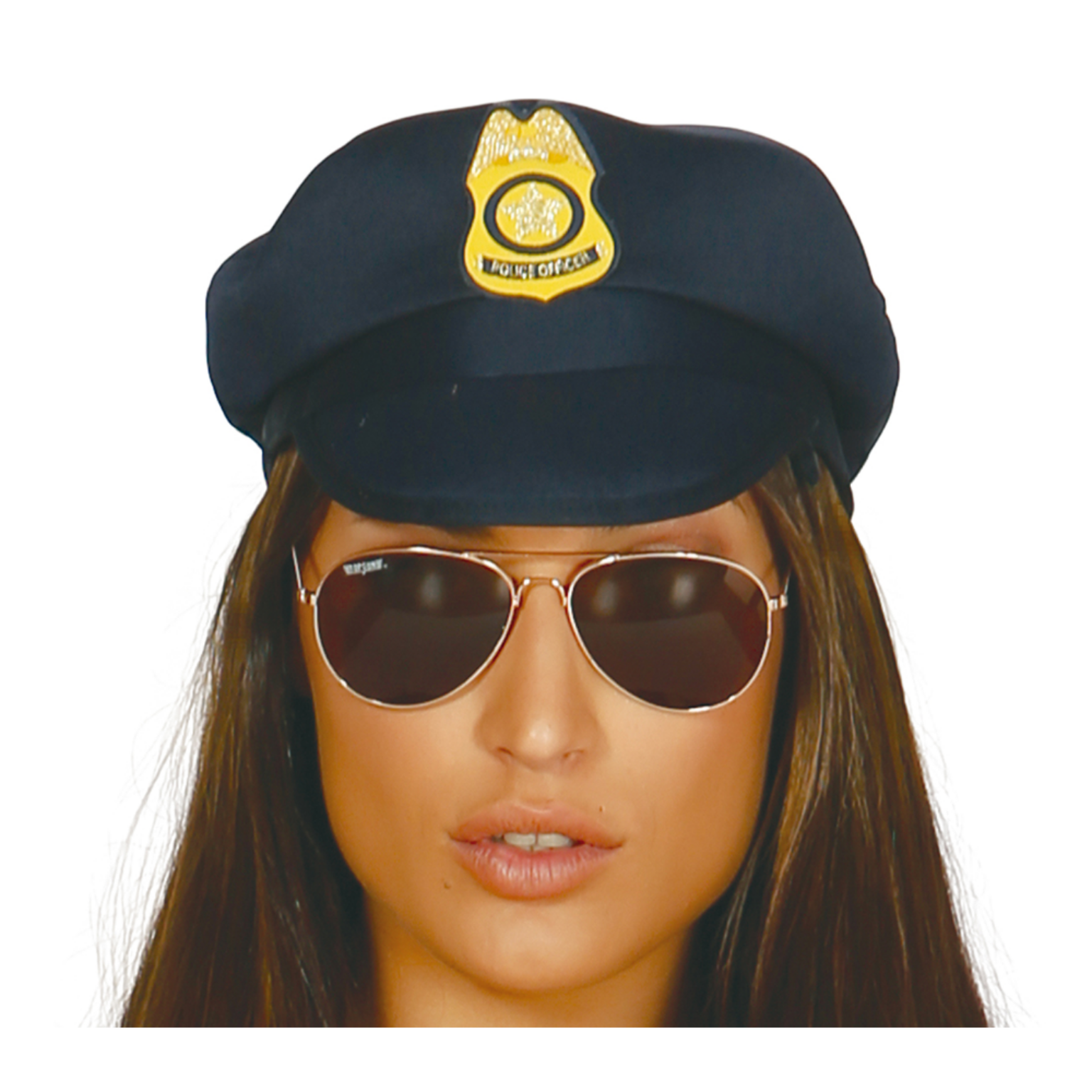 police shorts costume hat