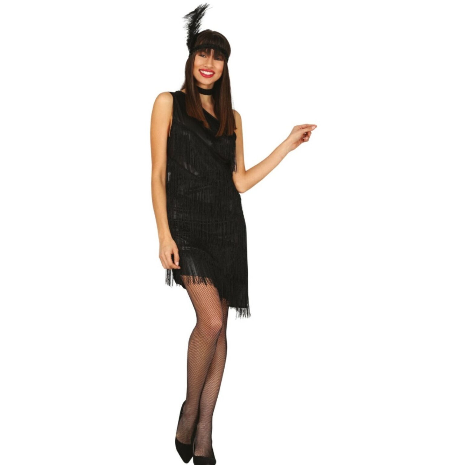 black flapper dress