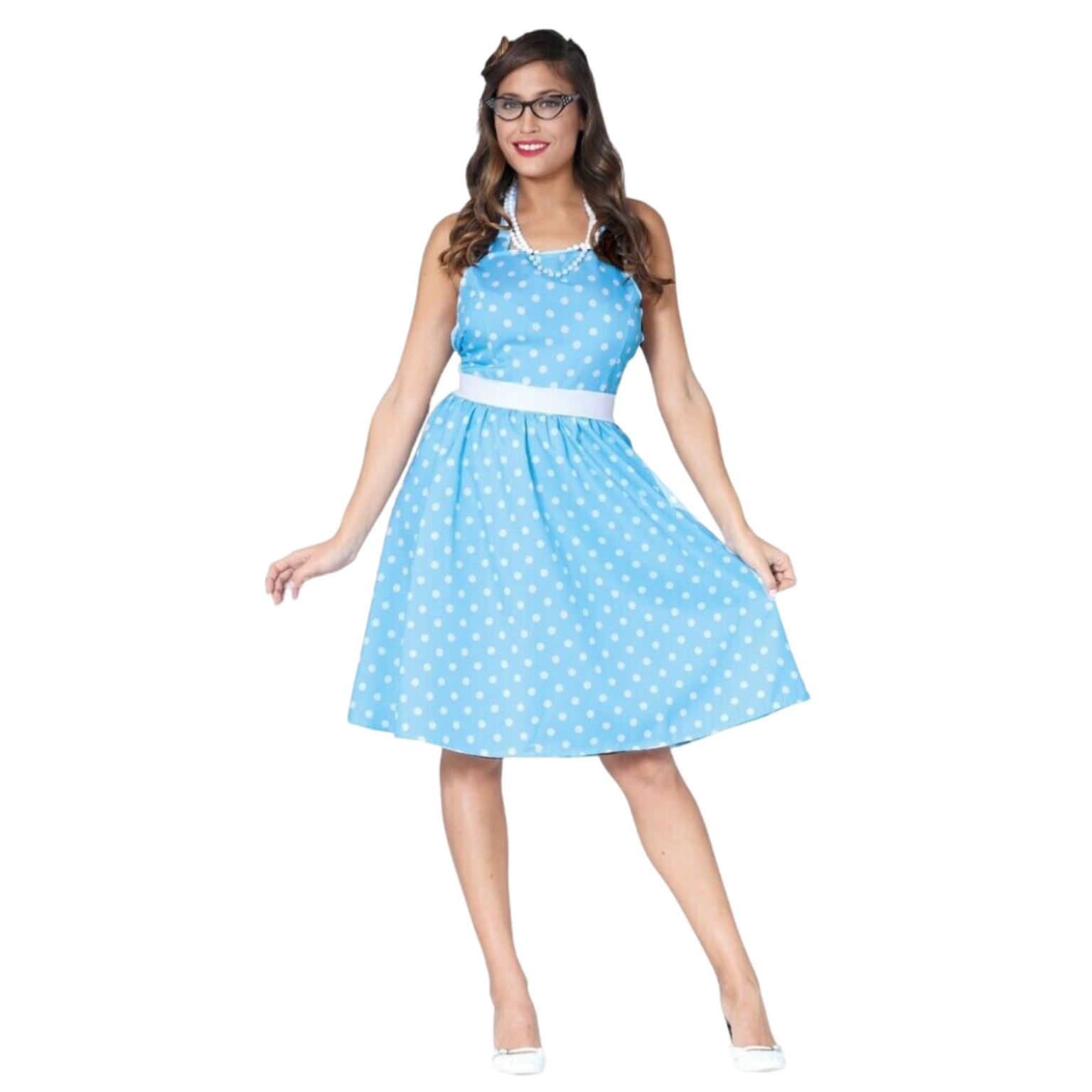 Ladies 1950s Polka Dot Fancy Dress