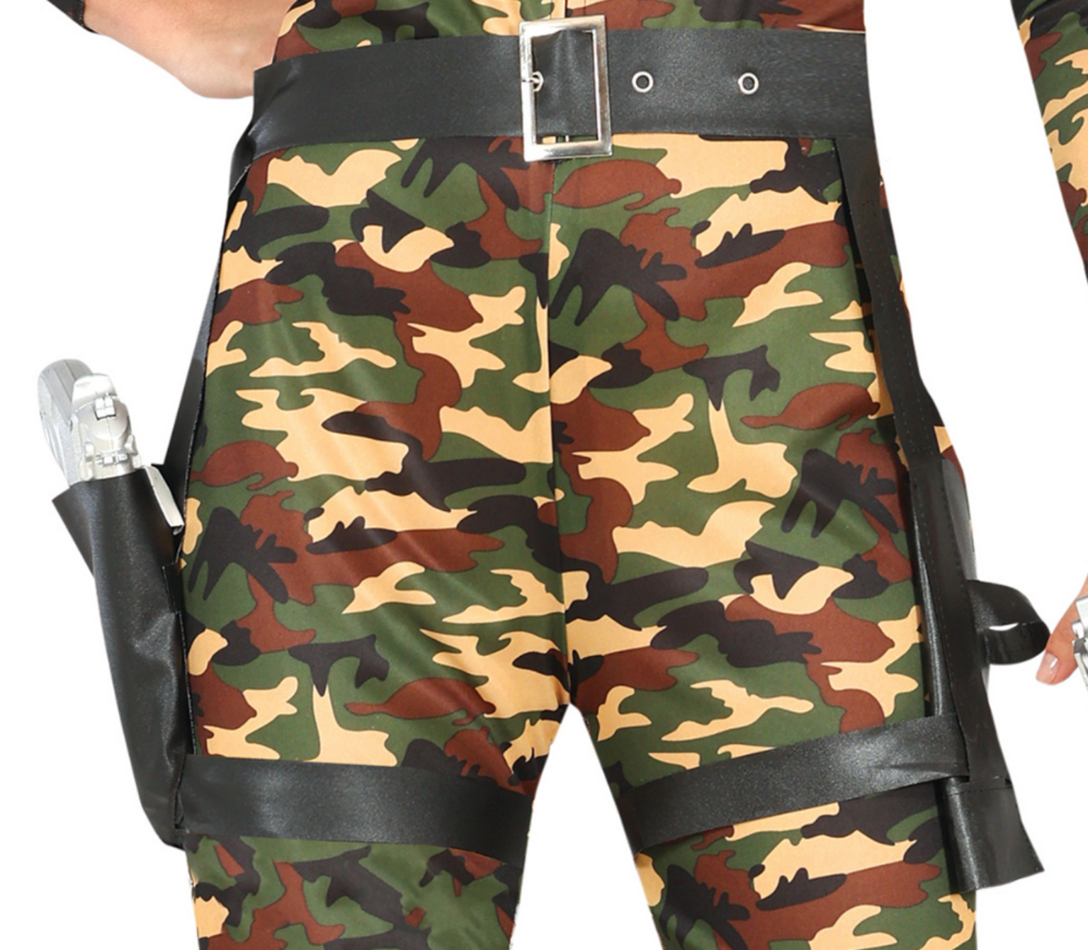 Military catsuit holster view