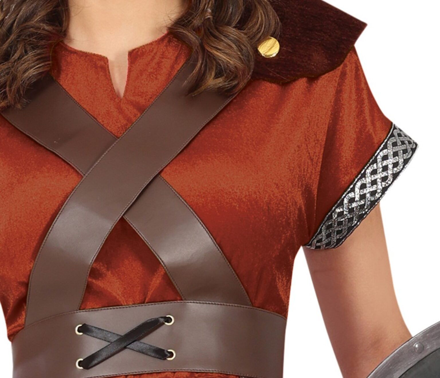 rust viking costume bust