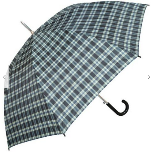 Blue Grey Check Brolly