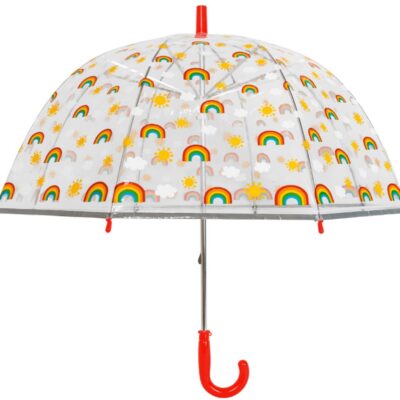 kids rainbow red side umbrella