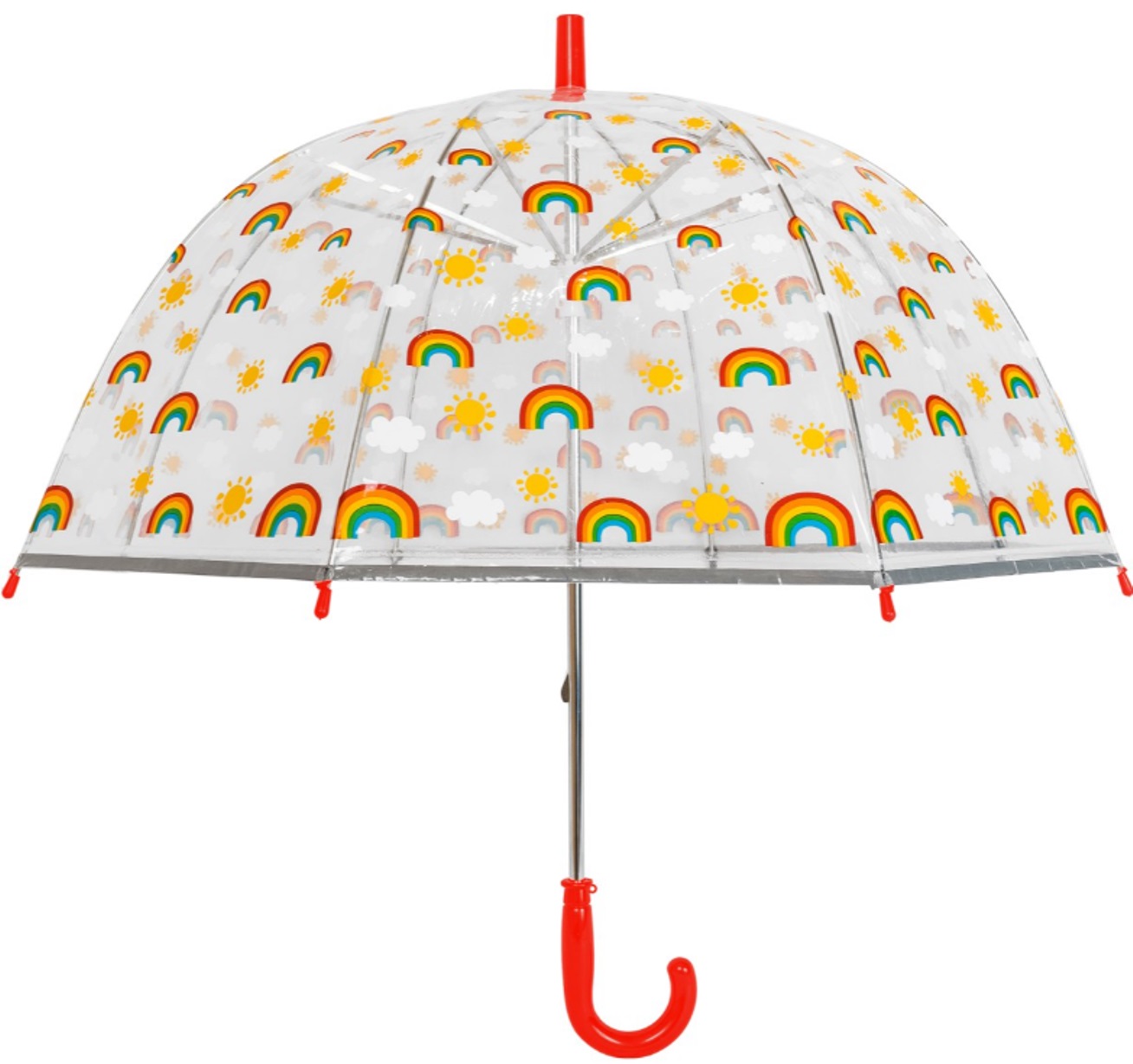 kids rainbow red side umbrella