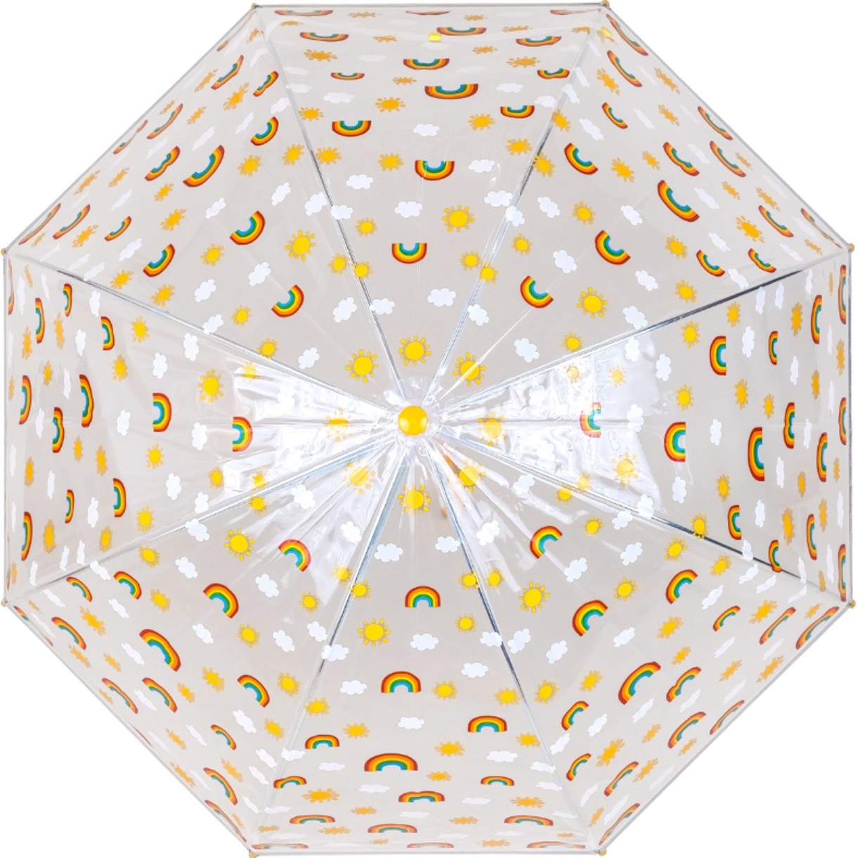 kids yellow rainbow umbrella top