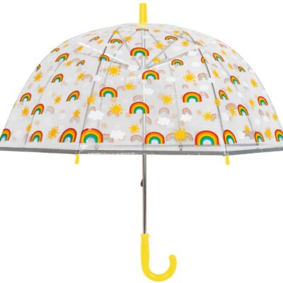 kids yellow umbrella side view