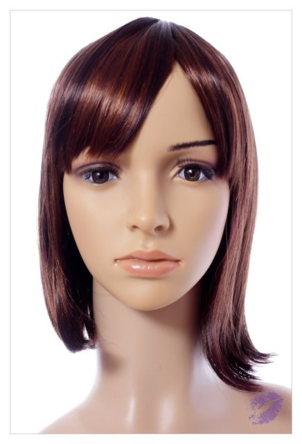 Golden Brown Straight Hair 14 Inch In Length Synthetic Hair Wig