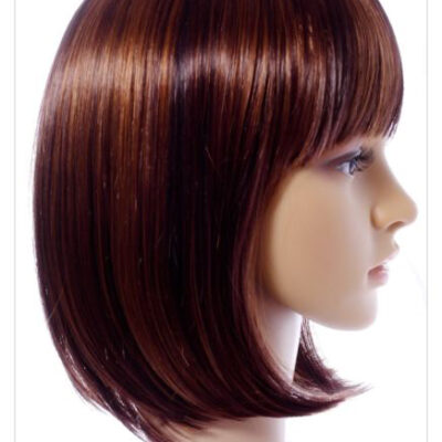 Golden Brown Straight Hair 14 Inch In Length Synthetic Hair Wigs-649