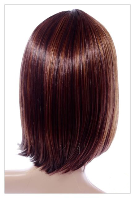 Golden Brown Straight Hair 14 Inch In Length Synthetic Hair Wigs-648