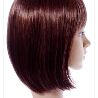 Boycut Style Short Dark Brown Auburn Lady Wig