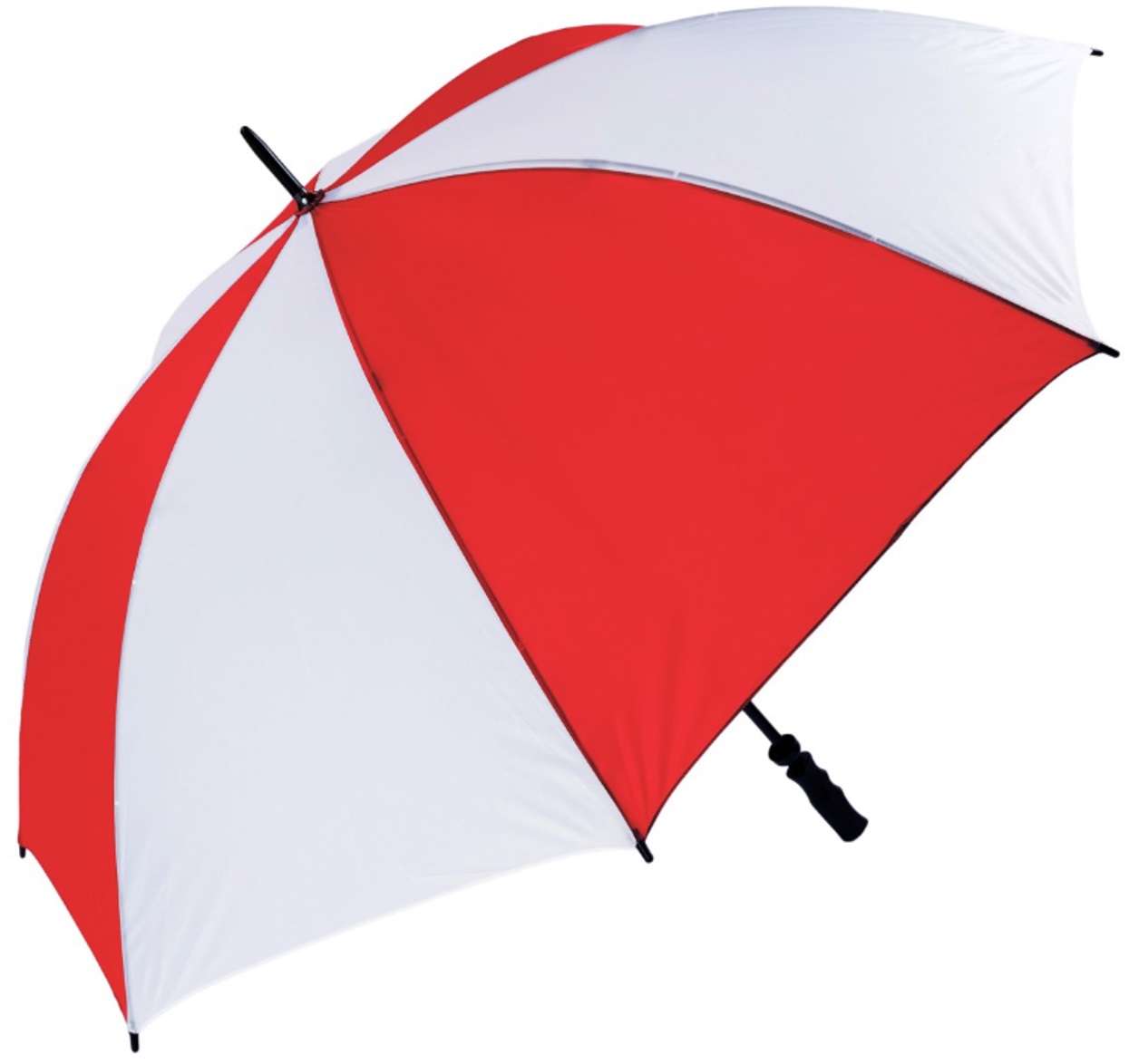 red golf umbrella