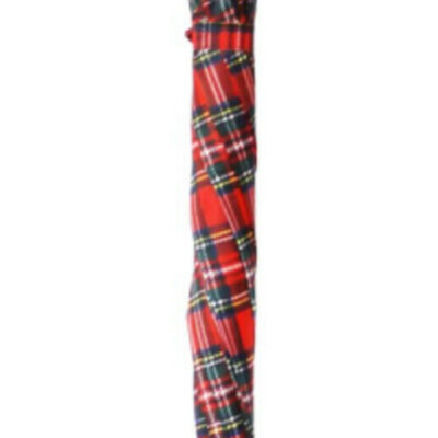 red tartan walking stick